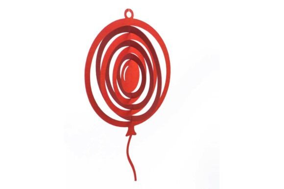 3D Balloon Wind Spinner Decor Mobile SVG