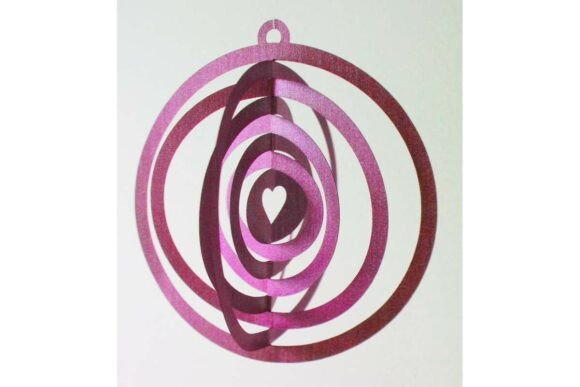 3D Circle Wind Spinner Decor Mobile SVG