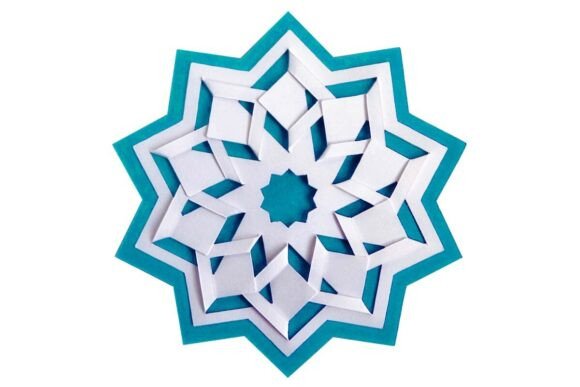 3D Fold and Tuck Dimentional Star SVG