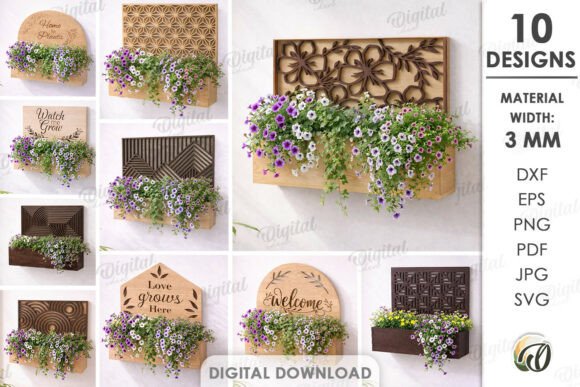 3D Planter Boxes Bundle Laser Cut