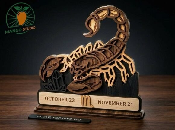 3D Scorpio Zodiac Laser Cut File 3mm: Birthday Branding Review