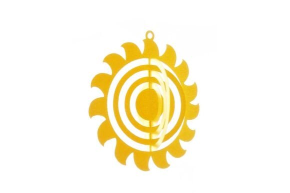 3D Sun Wind Spinner Decor Mobile SVG