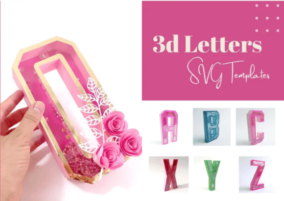 3D SVG Shaker Letters a to Z Cut File Review