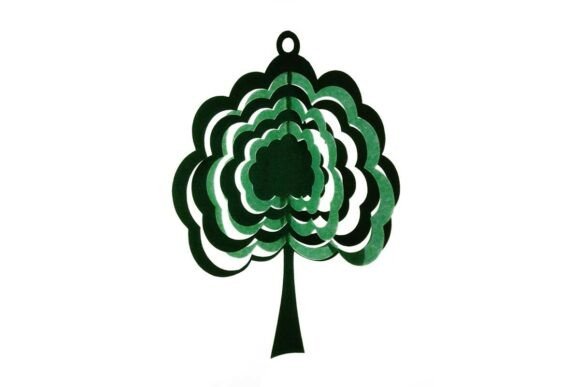 3D Tree Wind Spinner Decor Mobile SVG