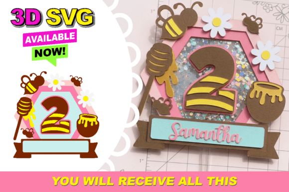 Bee Shaker Cake Topper 3D SVG Review