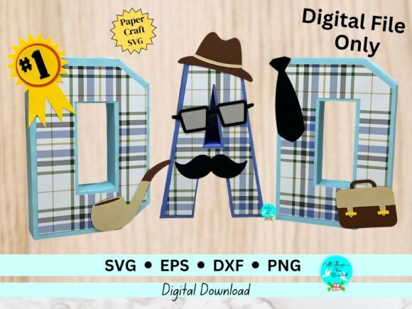 Dad 3D Letters Paper Craft SVG Review