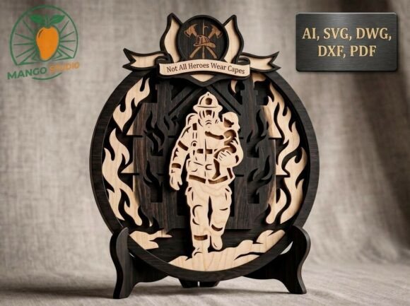 Firefighter Hero 3D Laser Cutting Father S Day Sign Review