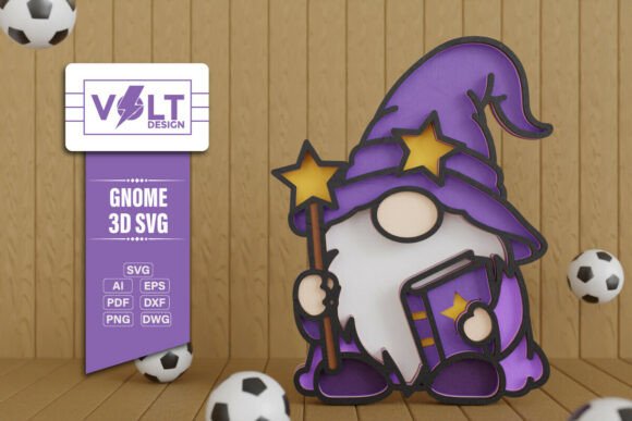 Magician Gnome 3D SVG Multilayered Cut Review