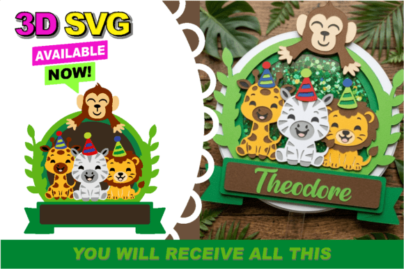 Safari Shaker Cake Topper 3D SVG Review