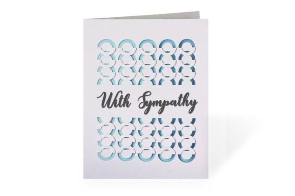 With Sympathy 3D Fold and Tuck Card SVG for Greeting Cards